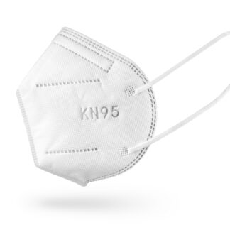 KN95 FFP2 Face mask isolated on white background